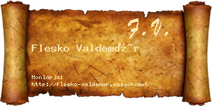 Flesko Valdemár névjegykártya